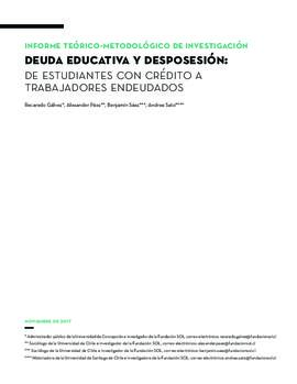 Informe teórico-metodológico de investigación deuda educativa y desposesión: de estudiantes con crédito a trabajadores endeudados