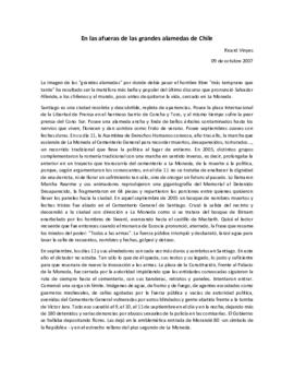 En las afueras de las grandes alamedas de Chile