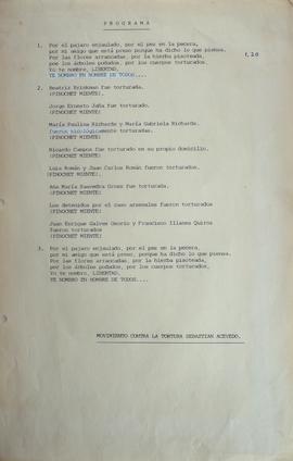 Programa de una acción de denuncia
