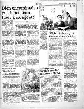 Justicia militar reclama a Romo