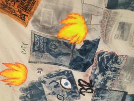Nuestra venganza es ser felices en manto textil "AYER, HOY Y SIEMPRE"