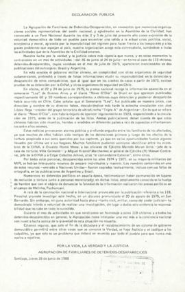 Declaración pública de la AFDD