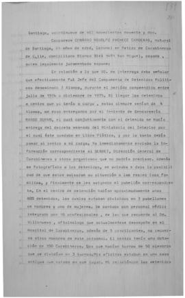 Declaración judicial de Conrado Rodolfo Pacheco Cárdenas