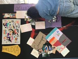 Collage realizando en taller "Esto es una bandera"