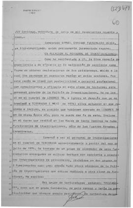 Declaración judicial de Samuel Enrique Fuenzalida Devia