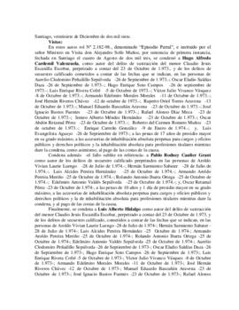 Sentencia de la Corte Suprema por el secuestro de Aroldo Laurie Luengo