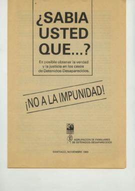 Sabía usted que...? Es posible obtener la verdad y la justicia en los casos de Detenidos-Desaparecidos