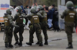 Piquete de Carabineros de Chile en manifestación social