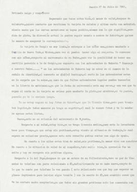 Carta de Carmen Quezada a Magdalena Navarrete