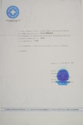 Carta de recomendación de Erika Hennings