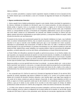 Presentación de Guacoldas Comisión de Seguridad Pública del Senado