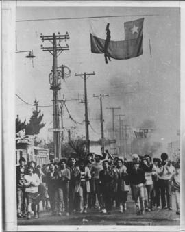 Fotografía manifestación de pobladores