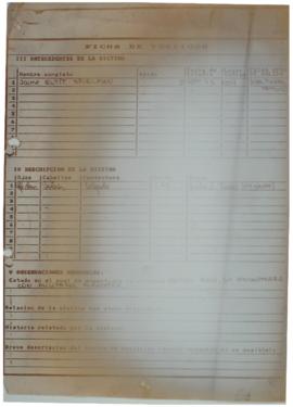 Ficha de Testigos de Jaime Eltit Spielman y Elena Ester Toro Saldivia