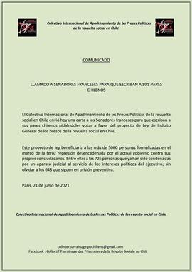 Llamado a los Senadores franceses