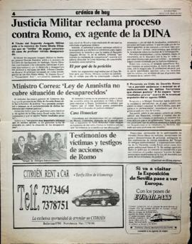 Justicia militar reclama proceso contra Romo, ex agente de la DINA