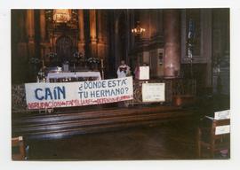 Lienzo de la AFDD en la Catedral de Santiago