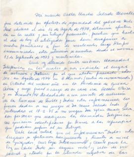 Declaración de María Soledad Henríquez sobre la detención de su esposo, Carlos Salcedo