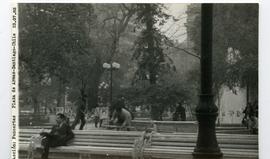 Fotografía de intervención con estacas en Plaza de Armas