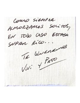 Nota de Patricio a Magdalena
