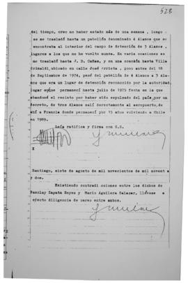 Declaración judicial de Mario Enrique Aguilera Salazar