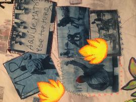 Aquí se mató y torturó en manto textil "AYER, HOY Y SIEMPRE"