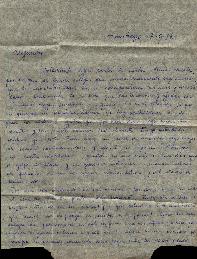 Carta de Juan Chacón a Alejandro Marchal