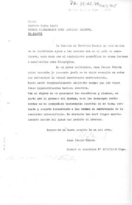Respuesta de Juan Ibarra contra los cargos de conducta proselitista presentados en su contra