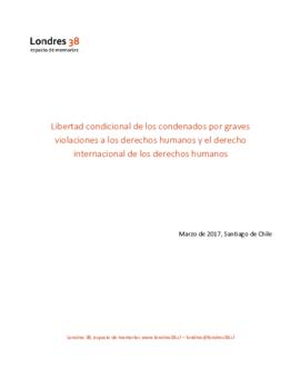 Libertad condicional de los condenados por graves violaciones a los derechos humanos y el derecho internacional de los derechos humanos