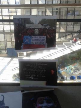 Instalación de exposición "Un año de luchas"