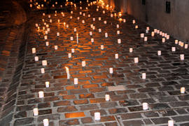 Velas encendidas por conmemoración del 11 de septiembre en 2011