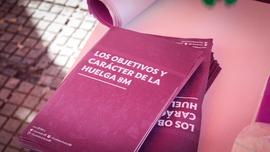 Afiche "Los objetivos y carácter de la huelga 8M"