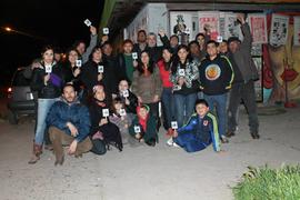 Participantes de la "Brigada 40 años de luchas y resistencia"