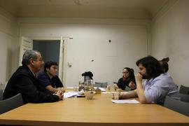 Gabriel Boric en reunión con equipo de Londres 38