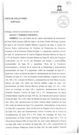 Resolución de la Corte de Apelaciones de Santiago