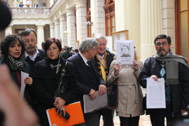 Erika Hennings en presentación de querella por la desaparición de Álvaro Vallejos Villagrán