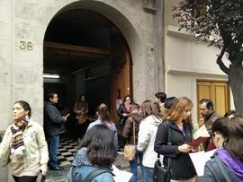 Personas ingresando a Londres 38 durante el Día del Patrimonio 2015